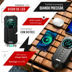 Auxiliar de Partida Portátil 4 em 1 com Compressor de Ar Digital – Power Bank, Lanterna LED e Partida  para Carros e Motos