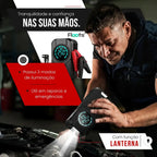 Auxiliar de Partida Portátil 4 em 1 com Compressor de Ar Digital – Power Bank, Lanterna LED e Partida  para Carros e Motos