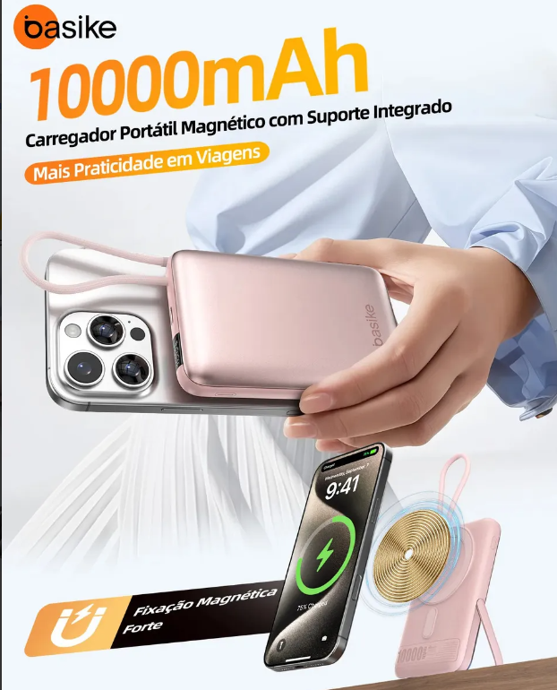 Carregador Portátil 10000mah 22.5w Turbo USB C Com Display.Para iPhone Sams Xaiomi