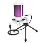 Microfone Gamer USB Profissional com Iluminação RGB – PC, PS4 e PS5