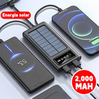 Power Bank Solar 20.000mAh – Carregamento Rápido, Display Digital