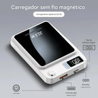 Power Bank Magnético 10000mAh Digital – por Indução
