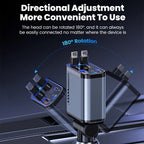 Carregador Veicular Turbo 120w 4 Em 1 Com Cabos Retráteis Usb E Tipo C Para iPhone E Android