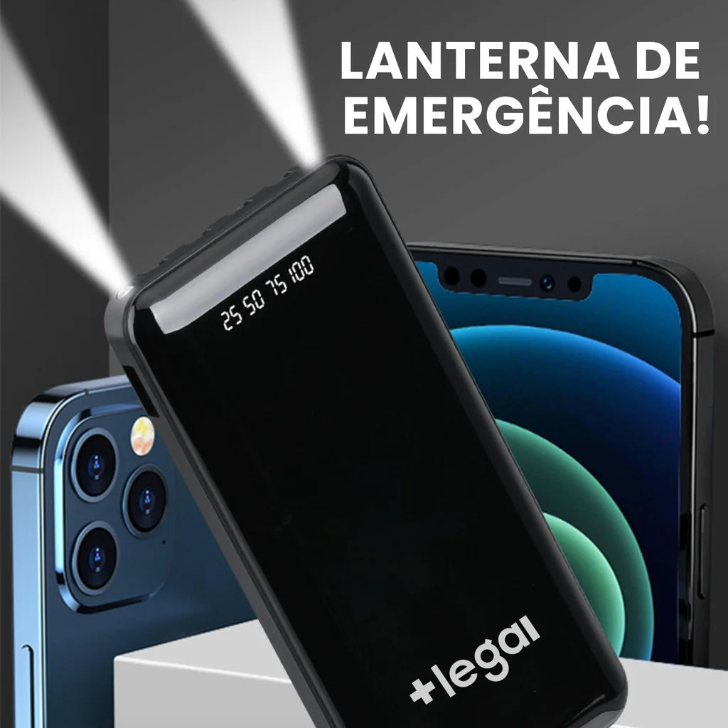 Power Bank 20.000mAh com Display Digital LED