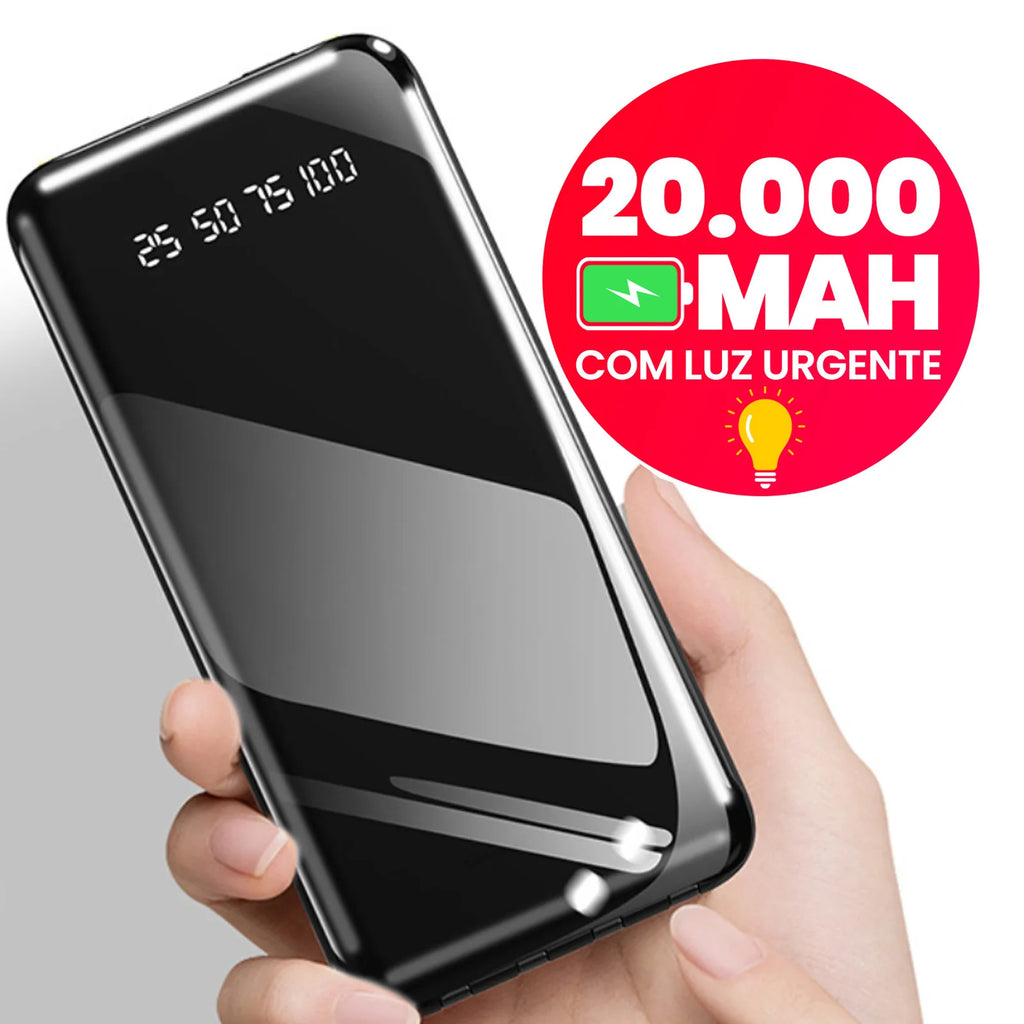 Power Bank 20.000mAh com Display Digital LED