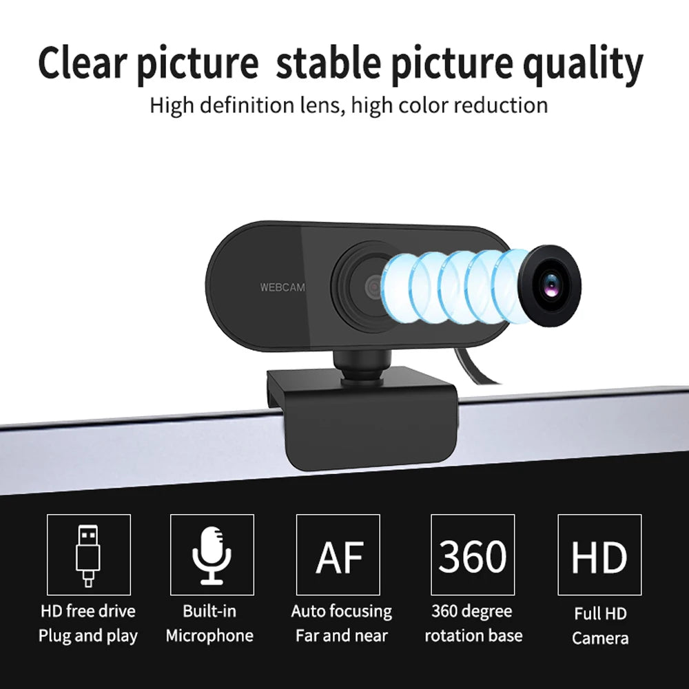 Webcam USB Full HD 1080P