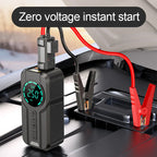Auxiliar de Partida Portátil 4 em 1 com Compressor de Ar Digital – Power Bank, Lanterna LED e Partida  para Carros e Motos