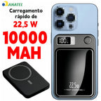 Power Bank Magnético 10000mAh Digital – por Indução