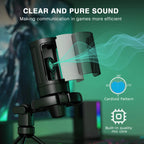 Microfone Gamer USB Profissional com Iluminação RGB – PC, PS4 e PS5